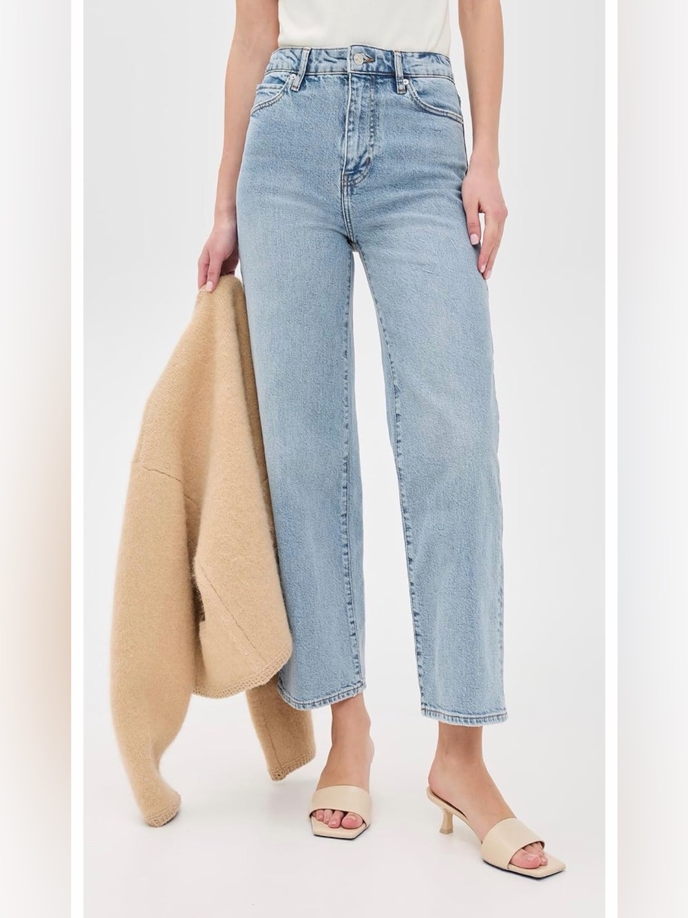FRAME The Wide Jeans Size 27 Dolly Light Wash High Rise Wide Leg Denim - Picture 2 of 12